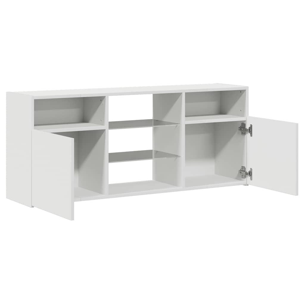 Meuble TV avec lumières LED blanc 120x30x50 cm - XIOS