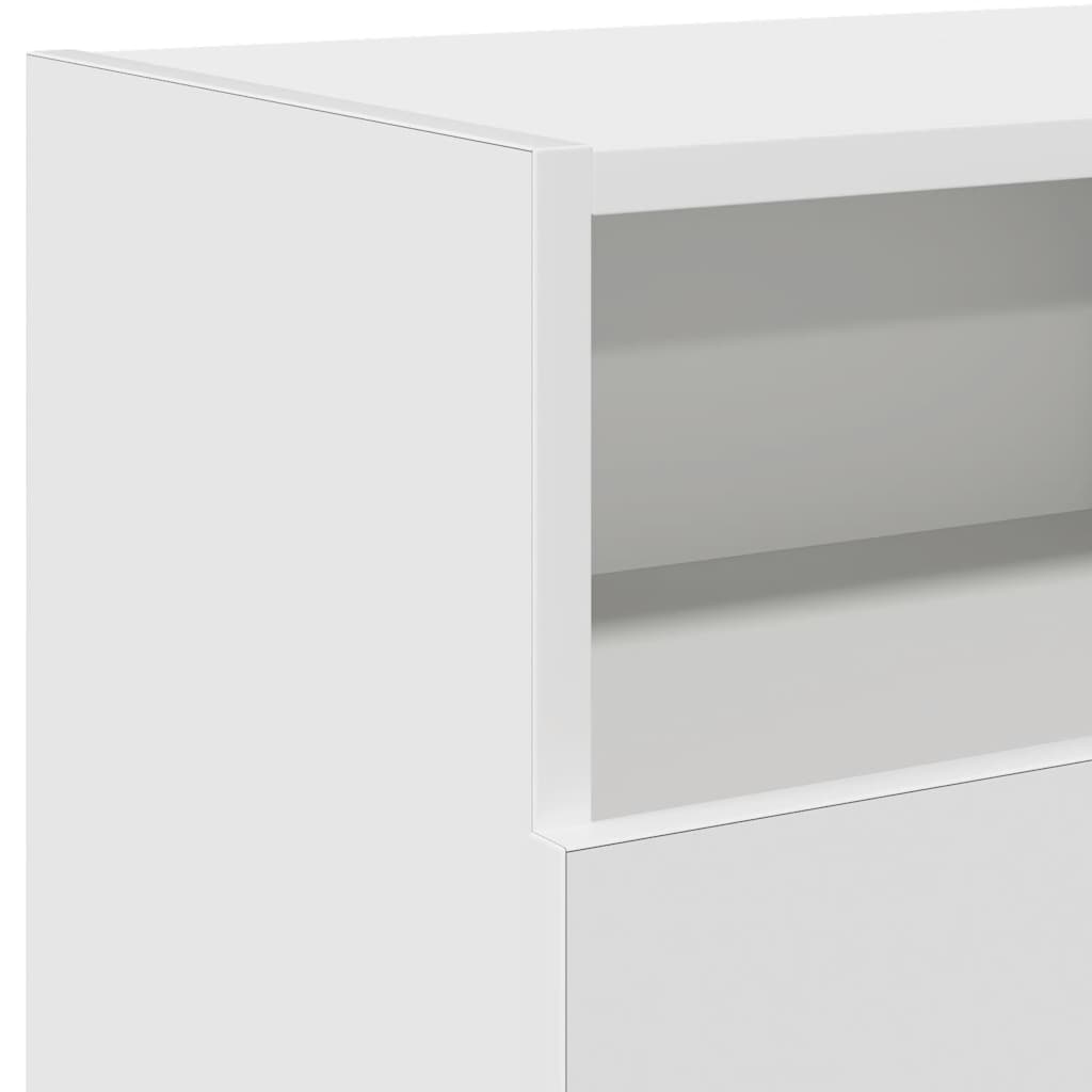 Meuble TV avec lumières LED blanc 120x30x50 cm - XIOS