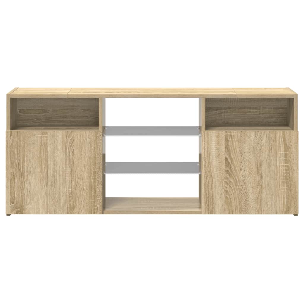 Meuble TV avec lumières LED chêne sonoma 120x30x50 cm - XIOS