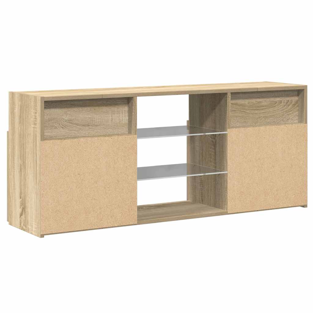 Meuble TV avec lumières LED chêne sonoma 120x30x50 cm - XIOS
