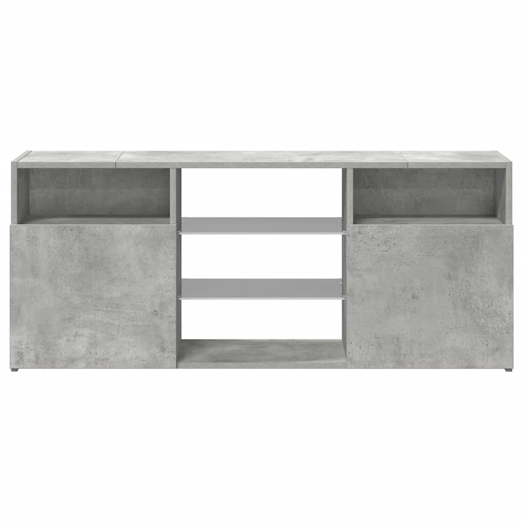 Meuble TV avec lumières LED gris béton 120x30x50 cm - XIOS