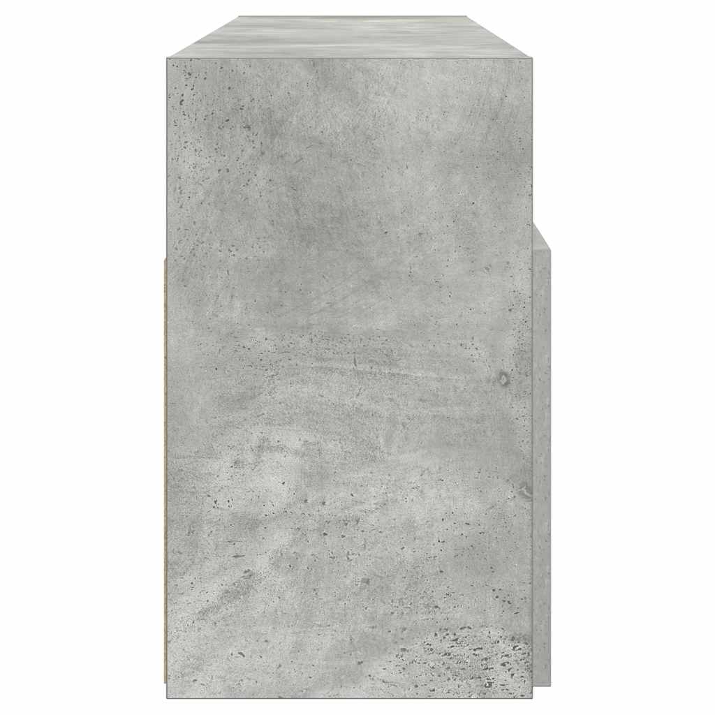 Meuble TV avec lumières LED gris béton 120x30x50 cm - XIOS