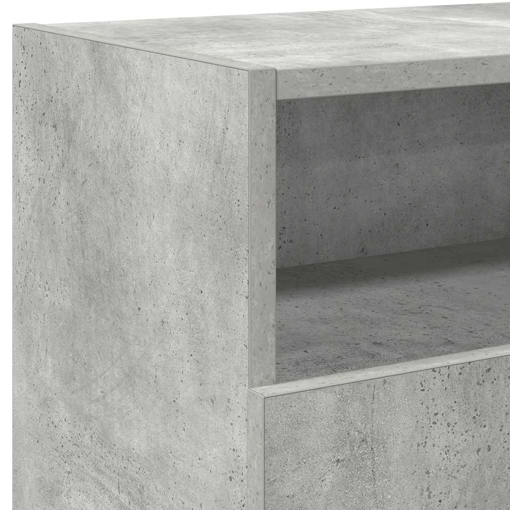 Meuble TV avec lumières LED gris béton 120x30x50 cm - XIOS