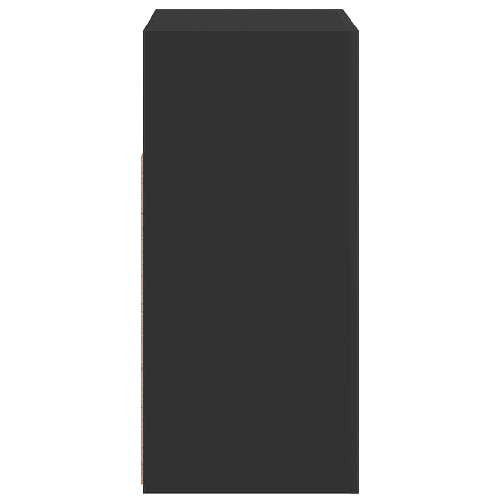 Buffet avec lumières LED noir 80x35x75 cm - XIOS