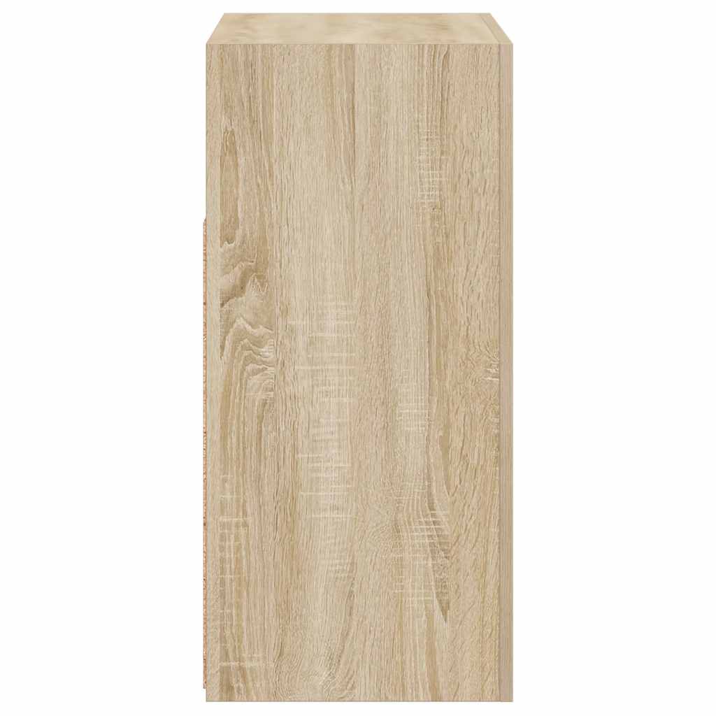 Buffet avec lumières LED chêne sonoma 80x35x75 cm - XIOS