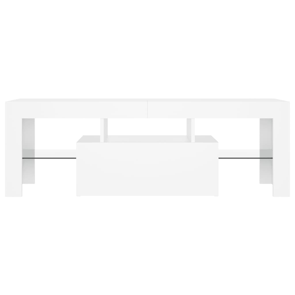 Meuble TV avec lumières LED Blanc 120x35x40 cm Meubles TV vidaXL