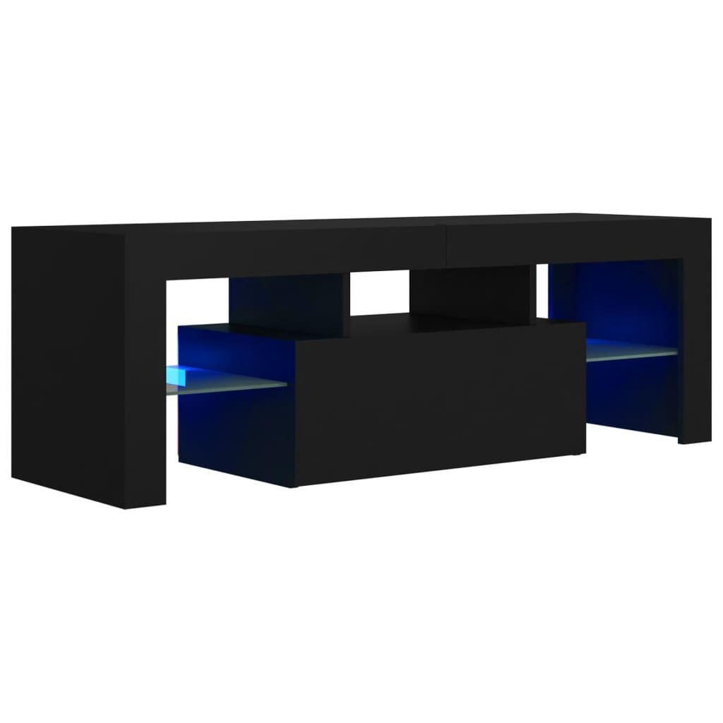 Meuble TV avec lumières LED noir 120x35x40 cm Meubles TV vidaXL   