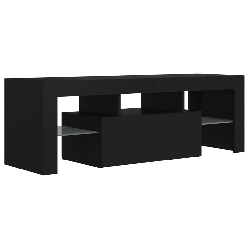 Meuble TV avec lumières LED noir 120x35x40 cm Meubles TV vidaXL   