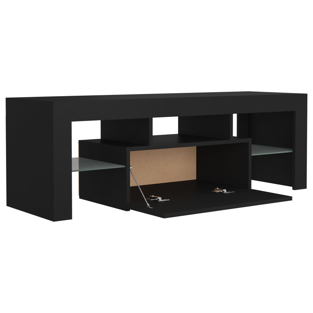 Meuble TV avec lumières LED noir 120x35x40 cm Meubles TV vidaXL   