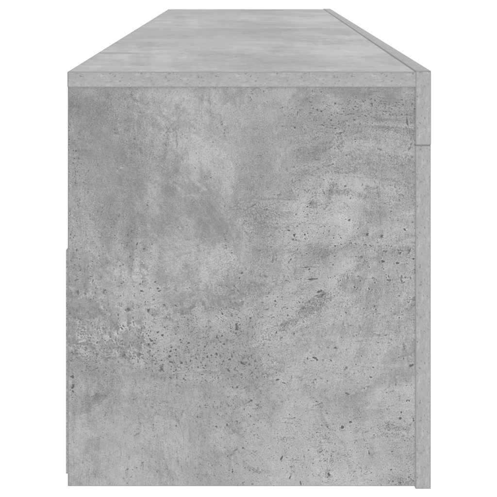Meuble TV avec lumières LED gris béton 120x35x40 cm - XIOS