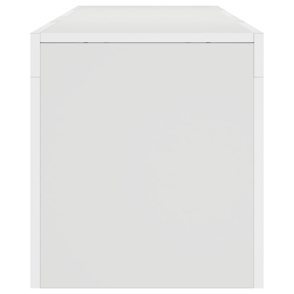 Meuble TV avec lumières LED Blanc 140x36,5x40 cm - XIOS