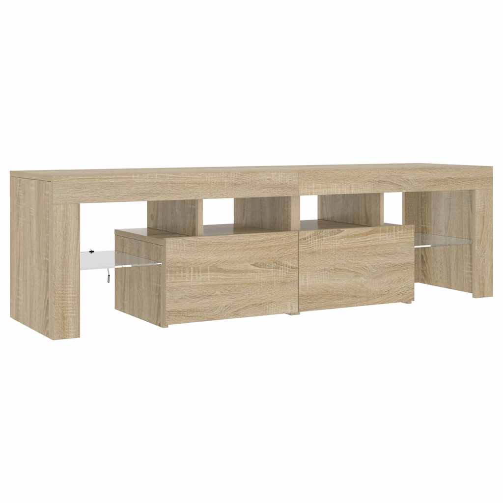Meuble TV avec lumières LED Chêne sonoma 140x36,5x40 cm - XIOS