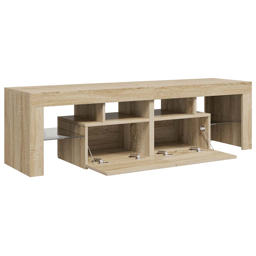 Meuble TV avec lumières LED Chêne sonoma 140x36,5x40 cm - XIOS