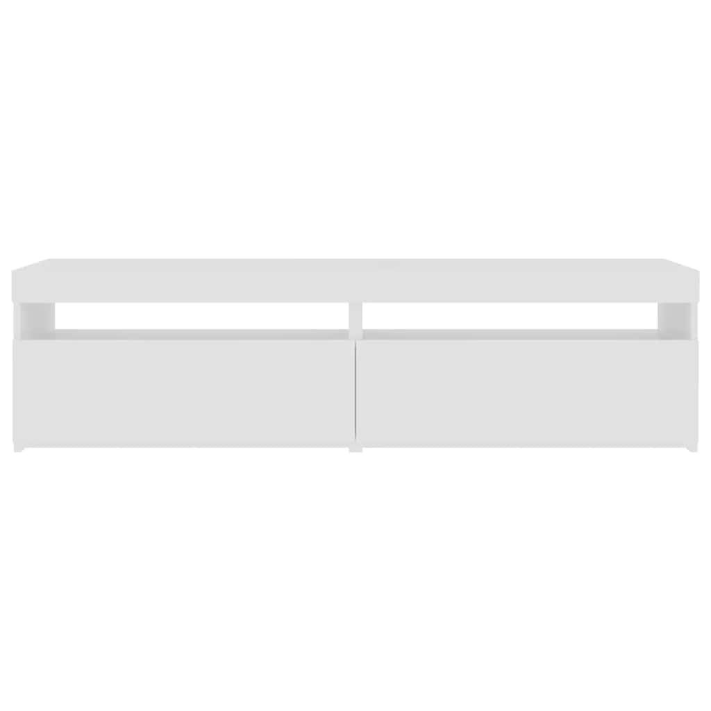 Meubles TV 2 pcs avec lumières LED Blanc 75x35x40 cm - XIOS