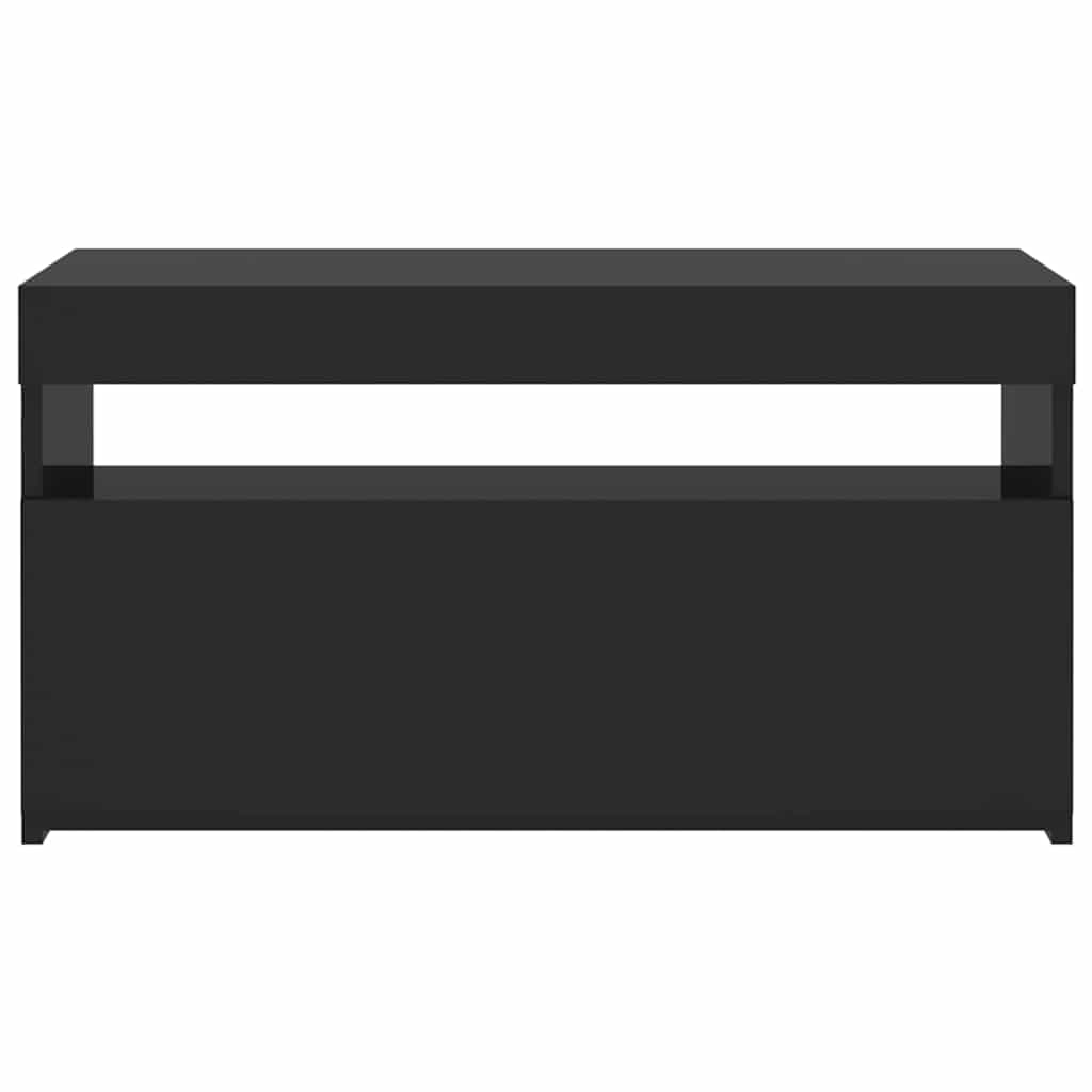 Meuble TV avec lumières LED Noir 75x35x40 cm - XIOS