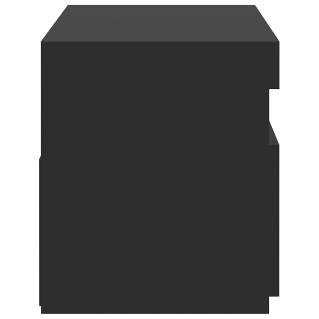 Meuble TV avec lumières LED Noir 75x35x40 cm - XIOS