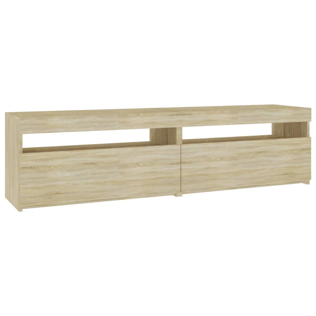 Meubles TV 2 pcs avec lumières LED Chêne sonoma 75x35x40 cm Meubles TV vidaXL   