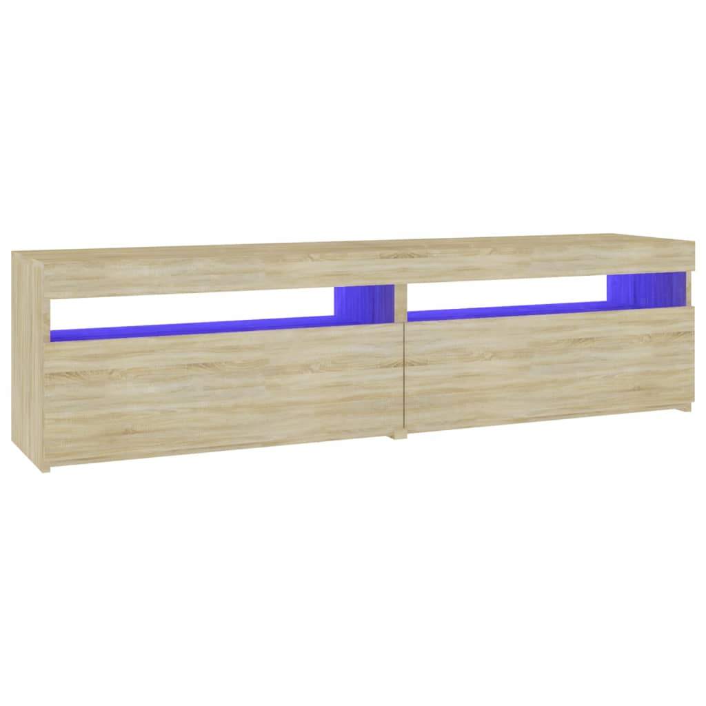 Meubles TV 2 pcs avec lumières LED Chêne sonoma 75x35x40 cm Meubles TV vidaXL   