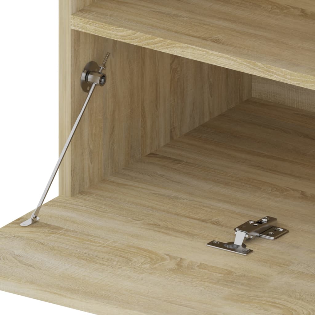 Meubles TV 2 pcs avec lumières LED Chêne sonoma 75x35x40 cm Meubles TV vidaXL   
