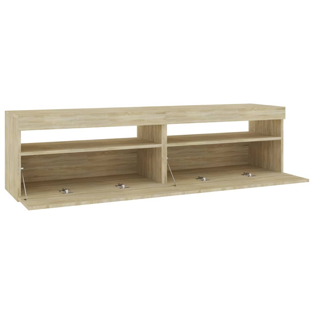 Meubles TV 2 pcs avec lumières LED Chêne sonoma 75x35x40 cm Meubles TV vidaXL   