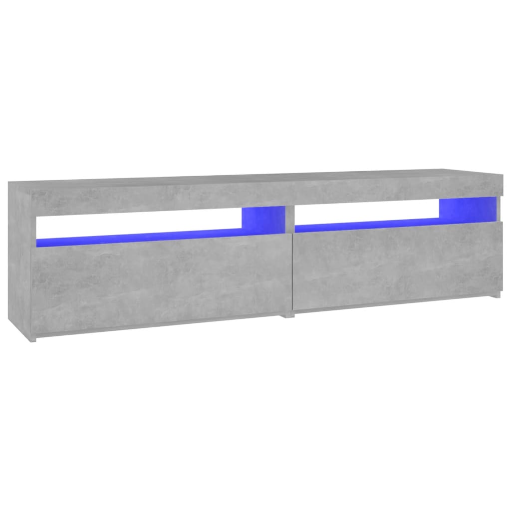 Meubles TV 2 pcs avec lumières LED Gris béton 75x35x40 cm Meubles TV vidaXL   