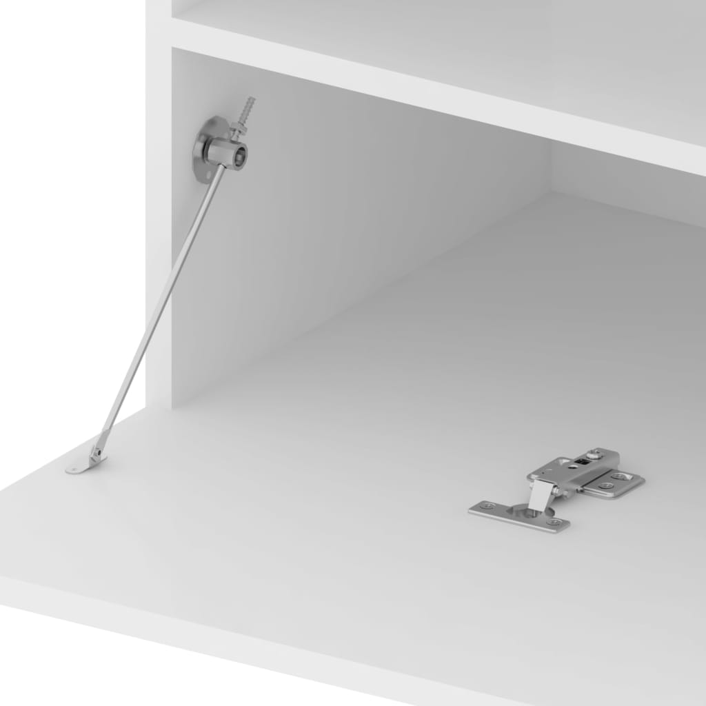Meuble TV avec lumières LED Blanc brillant 75x35x40 cm Meubles TV vidaXL   