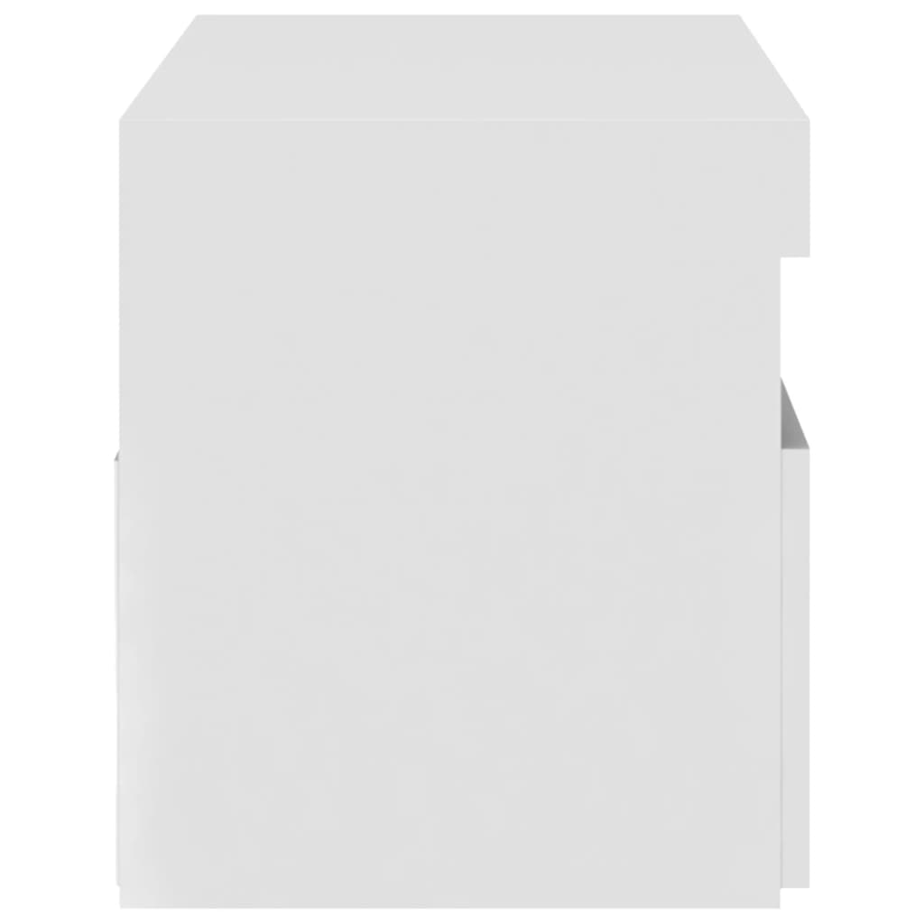 Meuble TV avec lumières LED Blanc brillant 75x35x40 cm Meubles TV vidaXL   