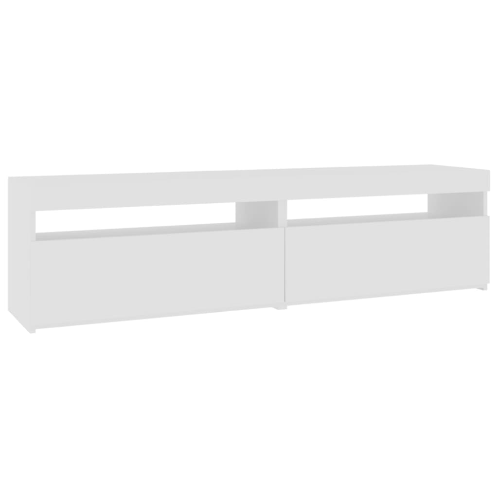 Meubles TV 2 pcs avec lumières LED Blanc brillant 75x35x40 cm Meubles TV vidaXL   