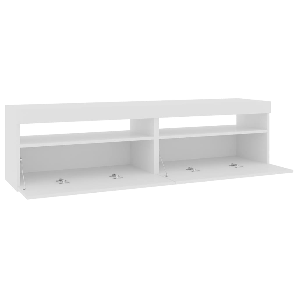 Meubles TV 2 pcs avec lumières LED Blanc brillant 75x35x40 cm Meubles TV vidaXL   