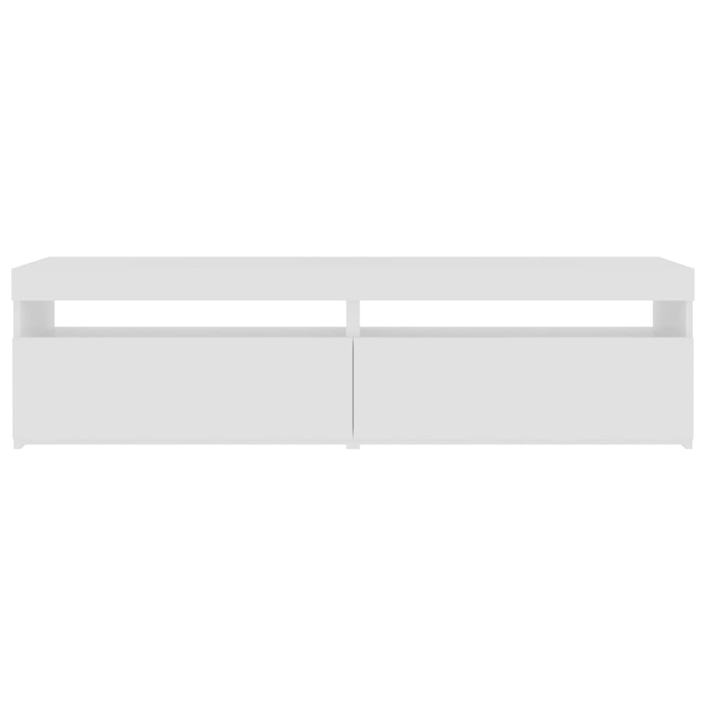 Meubles TV 2 pcs avec lumières LED Blanc brillant 75x35x40 cm Meubles TV vidaXL   