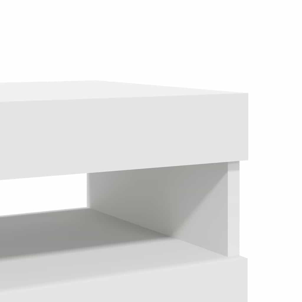 Meubles TV avec lumières LED 2 pcs Blanc 60x35x40 cm - XIOS