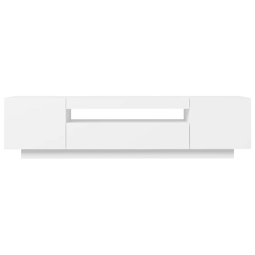 Meuble TV avec lumières LED blanc 160x35x40 cm - XIOS