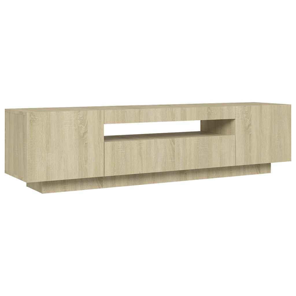 Meuble TV avec lumières LED Chêne sonoma 160x35x40 cm - XIOS