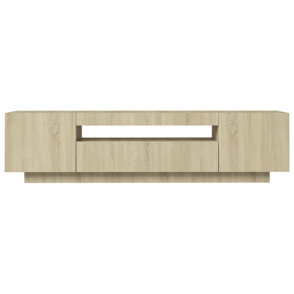 Meuble TV avec lumières LED Chêne sonoma 160x35x40 cm - XIOS