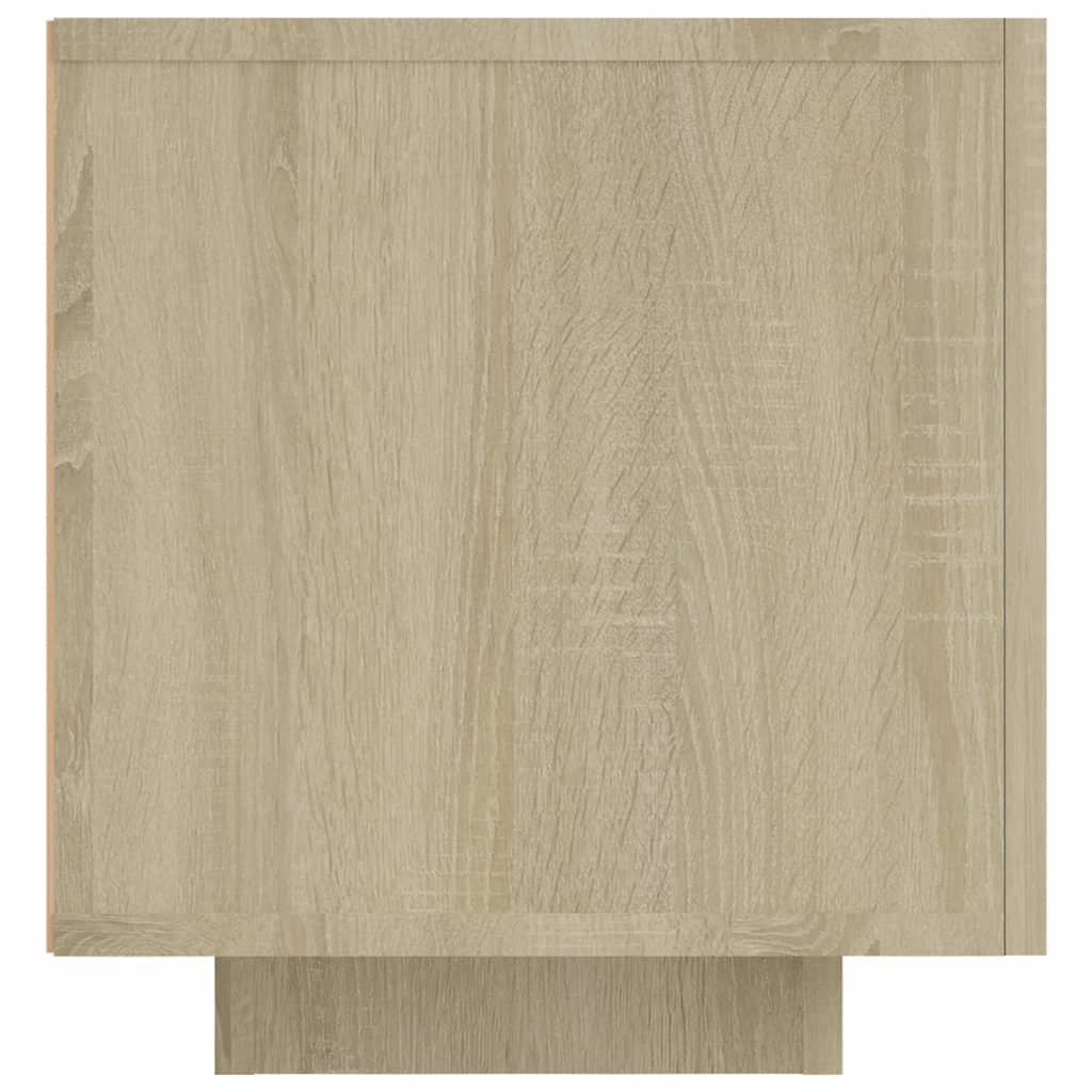 Meuble TV avec lumières LED Chêne sonoma 160x35x40 cm Meubles TV vidaXL   