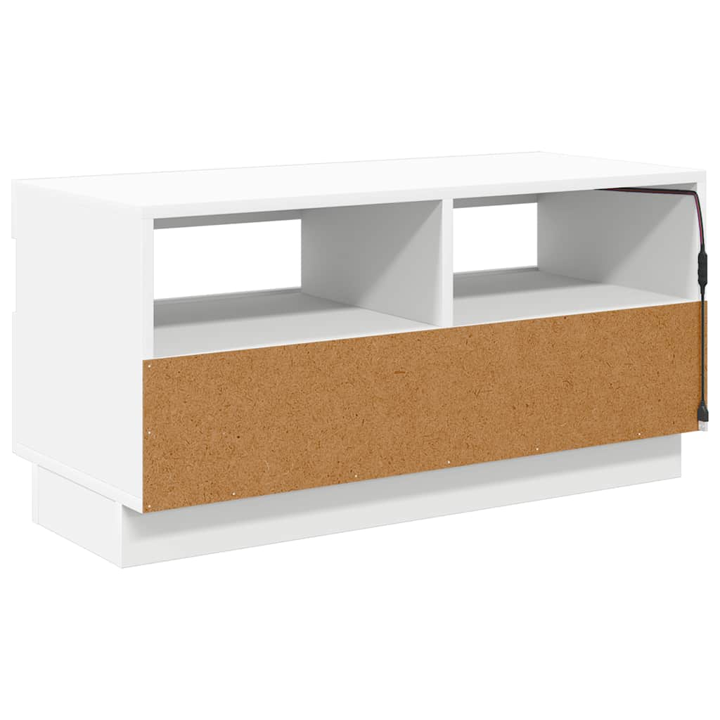 Meuble TV avec lumières LED blanc 80x35x40 cm - XIOS