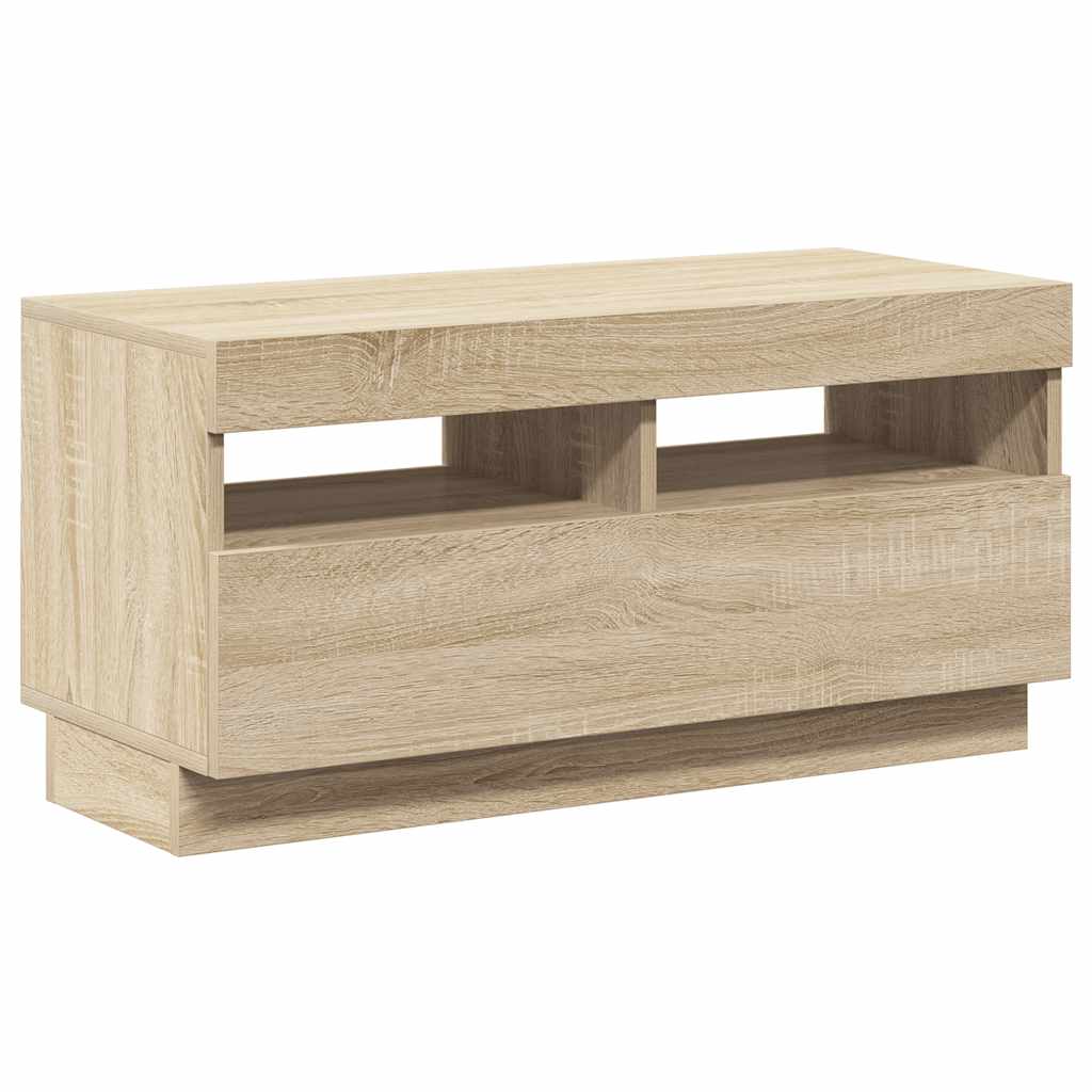Meuble TV avec lumières LED chêne sonoma 80x35x40 cm - XIOS