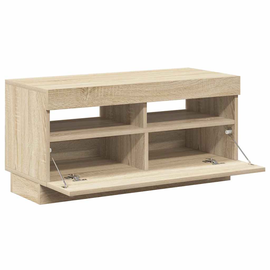 Meuble TV avec lumières LED chêne sonoma 80x35x40 cm - XIOS