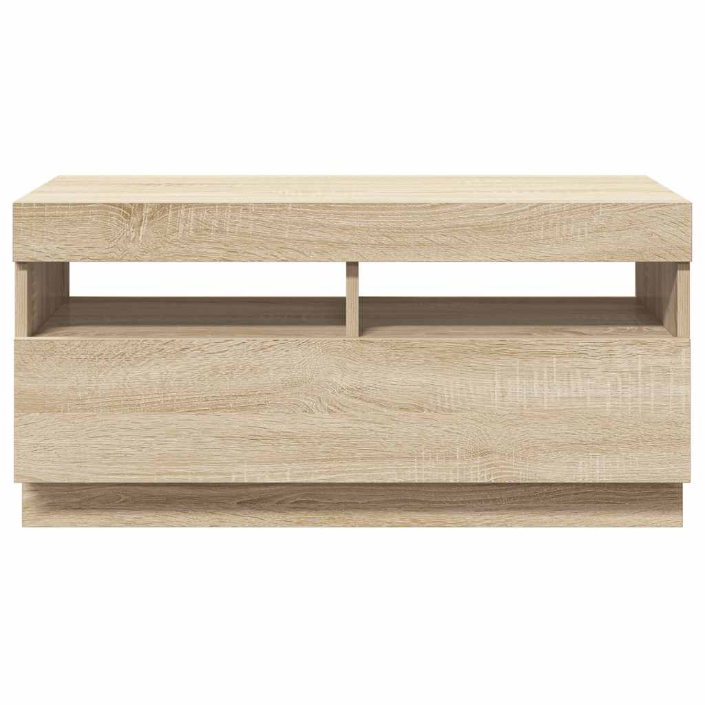 Meuble TV avec lumières LED chêne sonoma 80x35x40 cm - XIOS