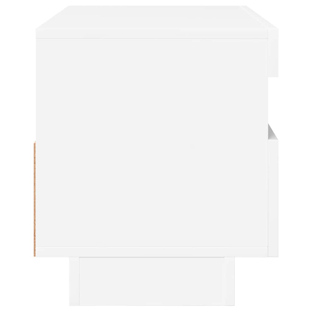 Meuble TV avec lumières LED blanc brillant 80x35x40 cm - XIOS