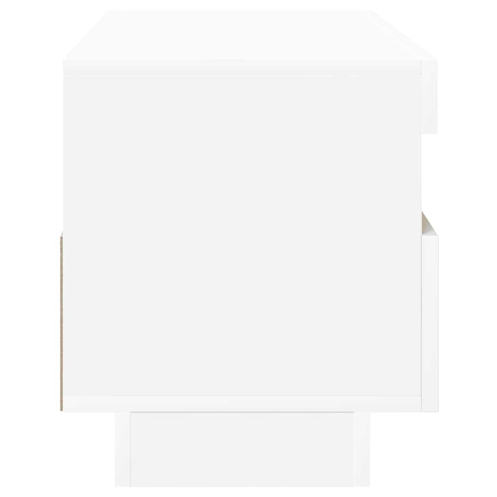 Meuble TV avec lumières LED Blanc 100x35x40 cm - XIOS