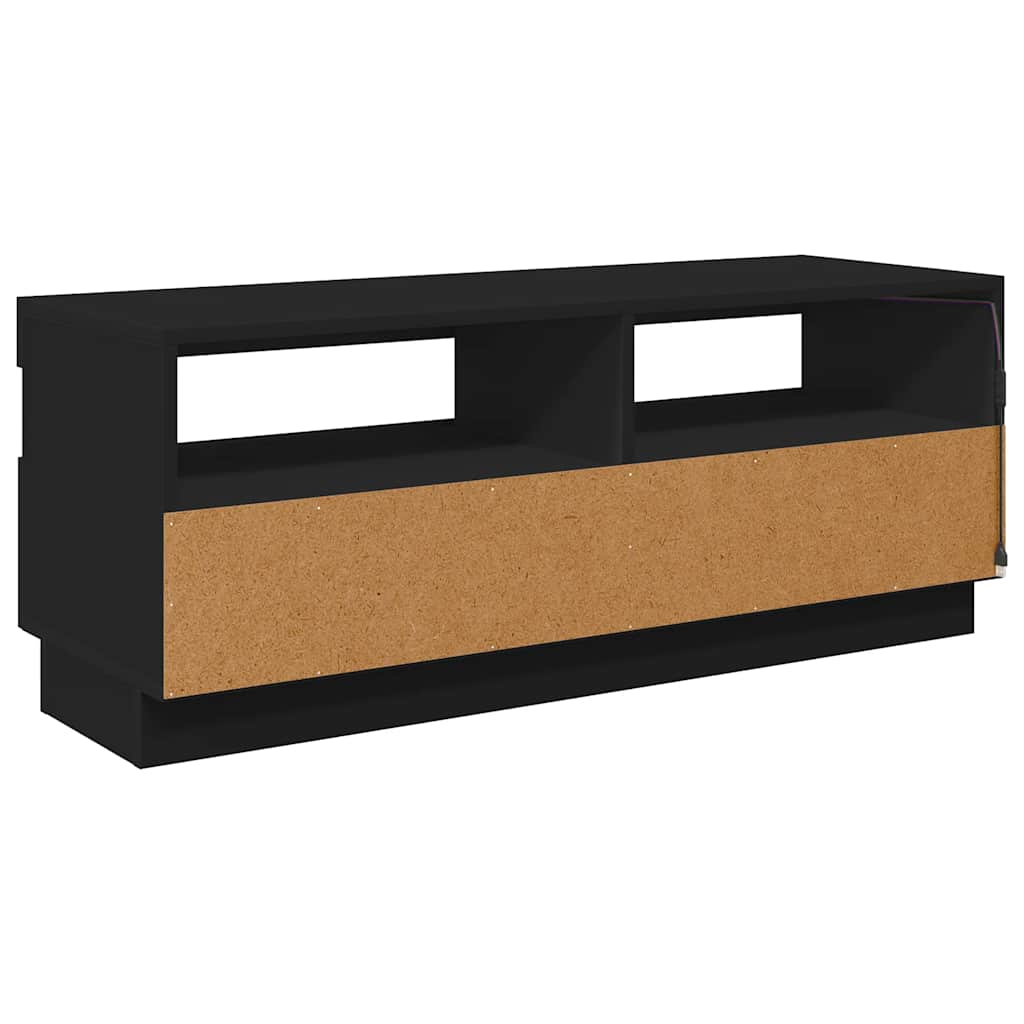 Meuble TV avec lumières LED noir 100x35x40 cm - XIOS