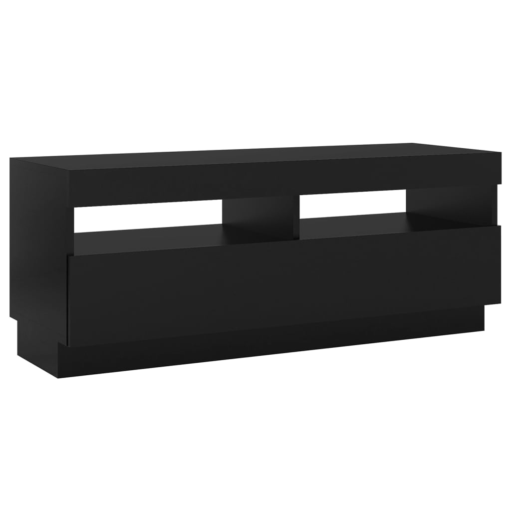 Meuble TV avec lumières LED noir 100x35x40 cm Meubles TV vidaXL   