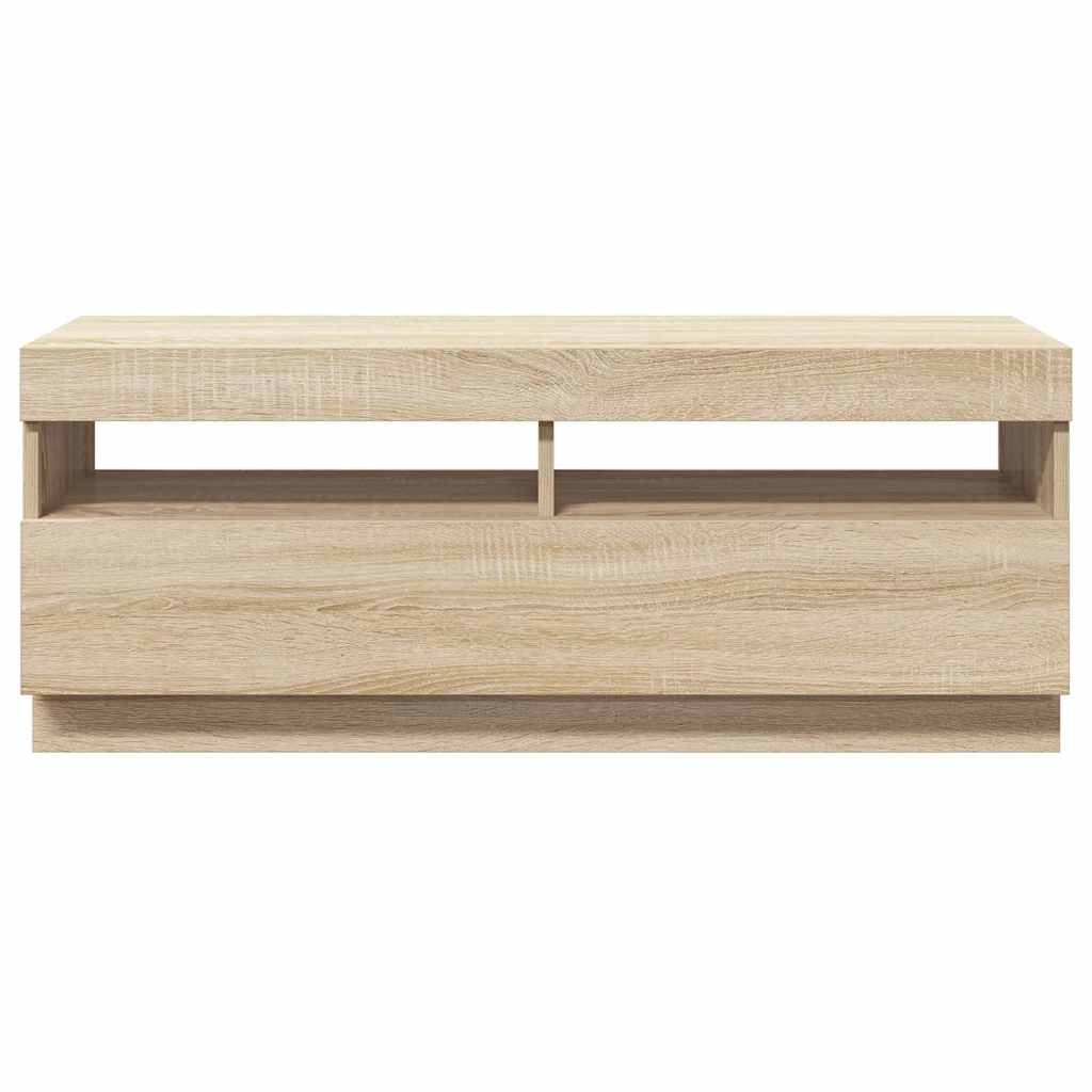 Meuble TV avec lumières LED chêne sonoma 100x35x40 cm - XIOS