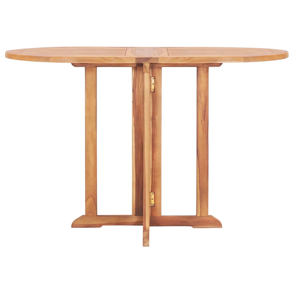 Ensemble à manger d'extérieur pliable 5 pcs Bois solide de teck