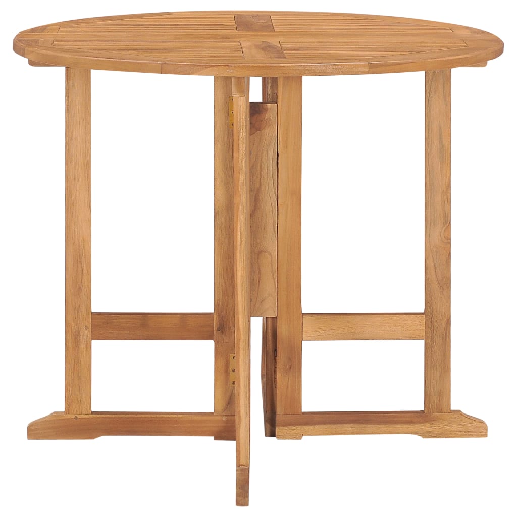 Ensemble à manger d'extérieur pliable 5 pcs Bois solide de teck