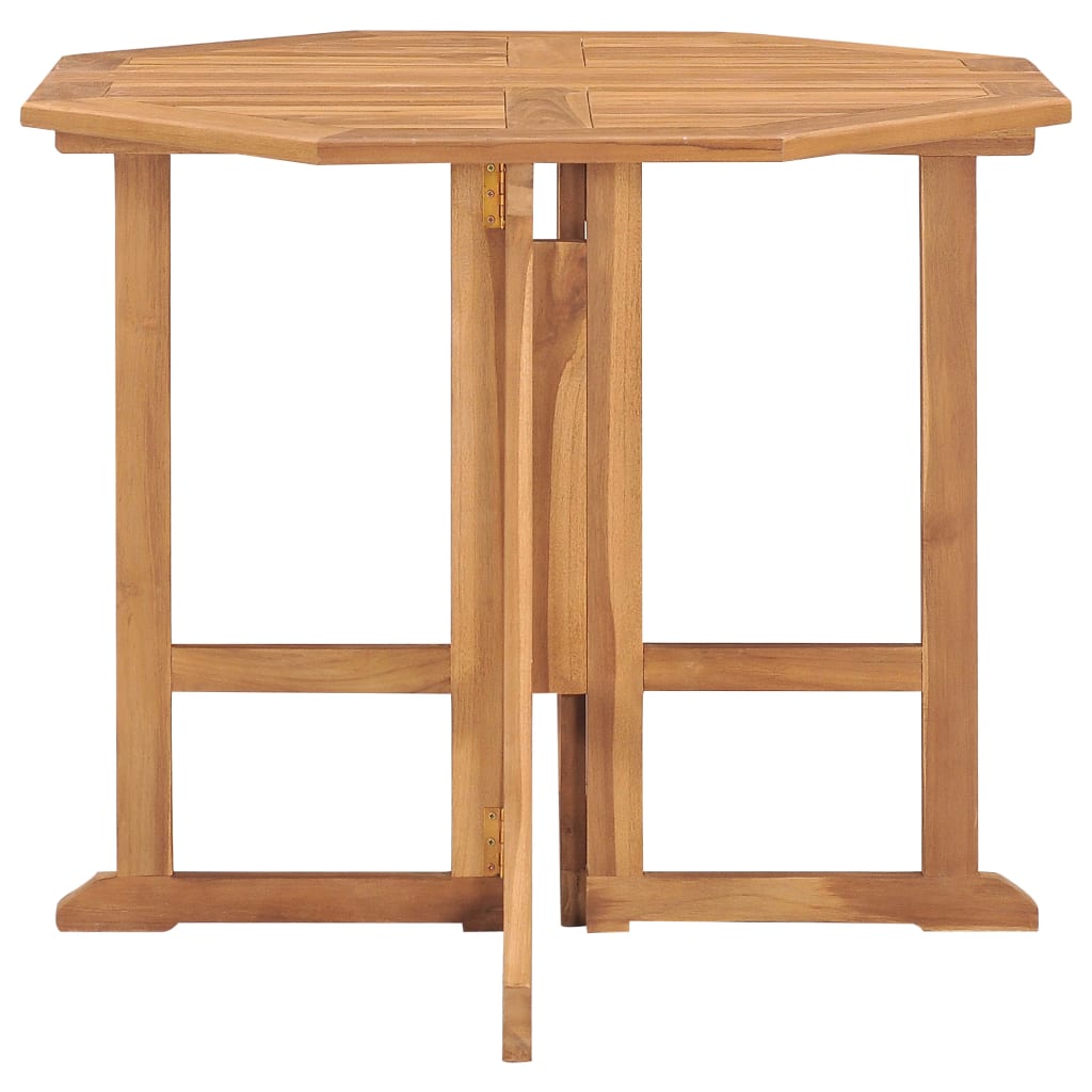 Ensemble à manger d'extérieur pliable 5 pcs Bois solide de teck