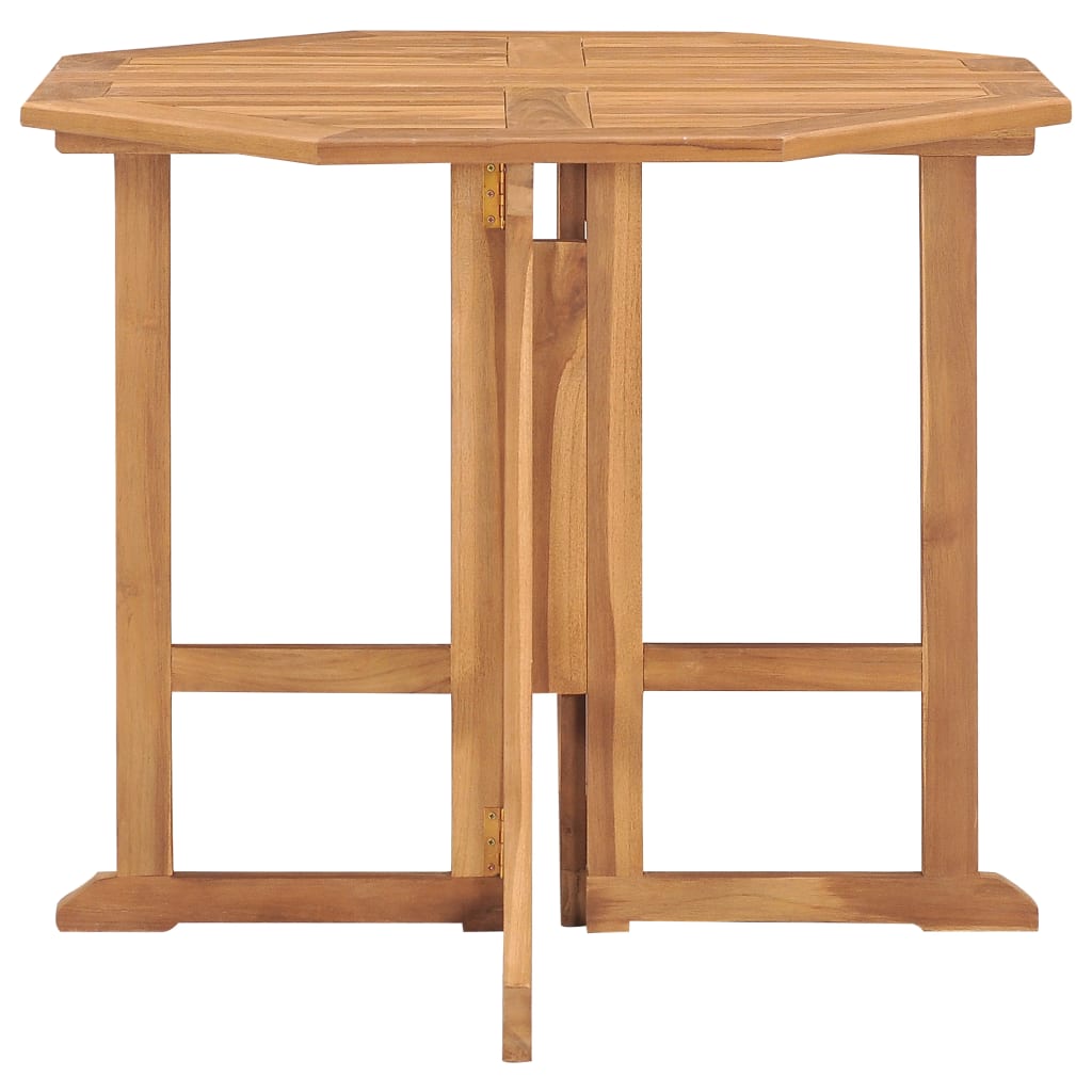 Ensemble à manger d'extérieur pliable 5 pcs Bois solide de teck