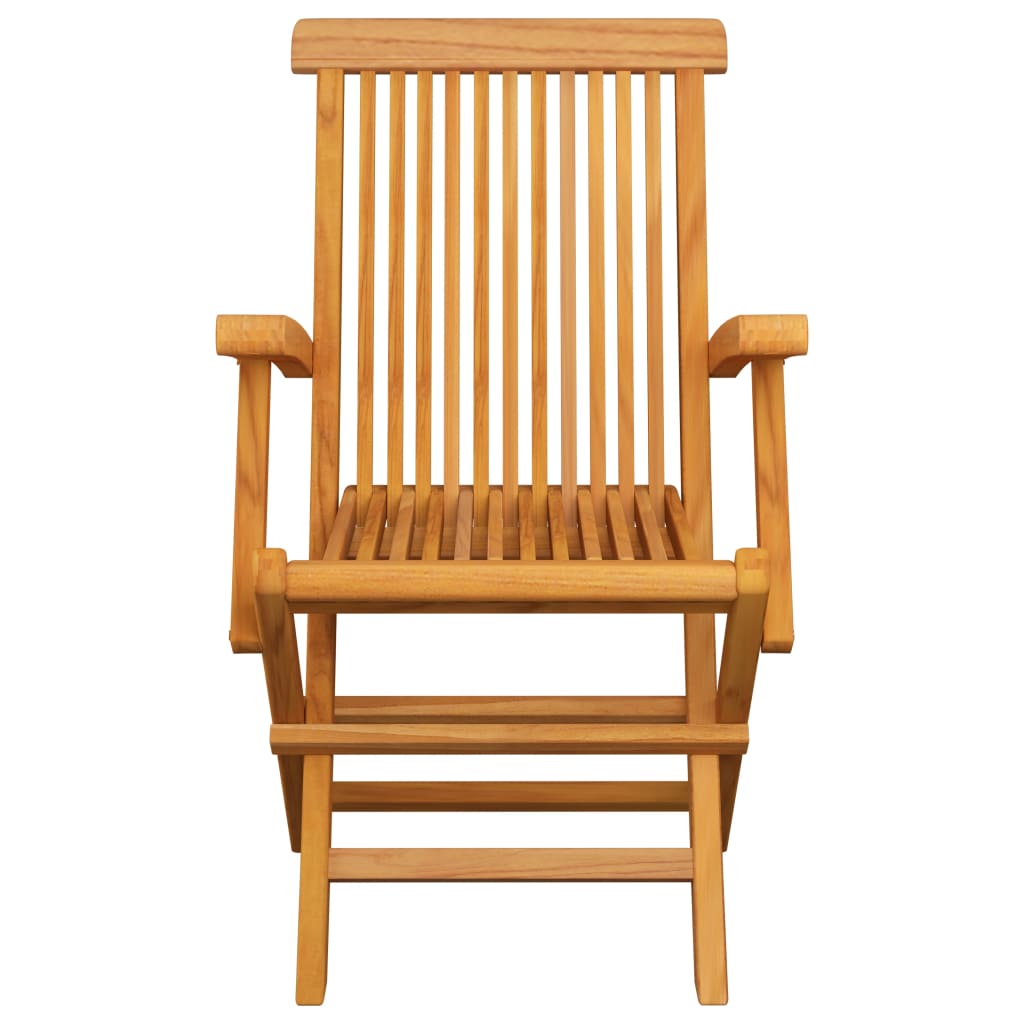 Ensemble à manger d'extérieur pliable 5 pcs Bois solide de teck