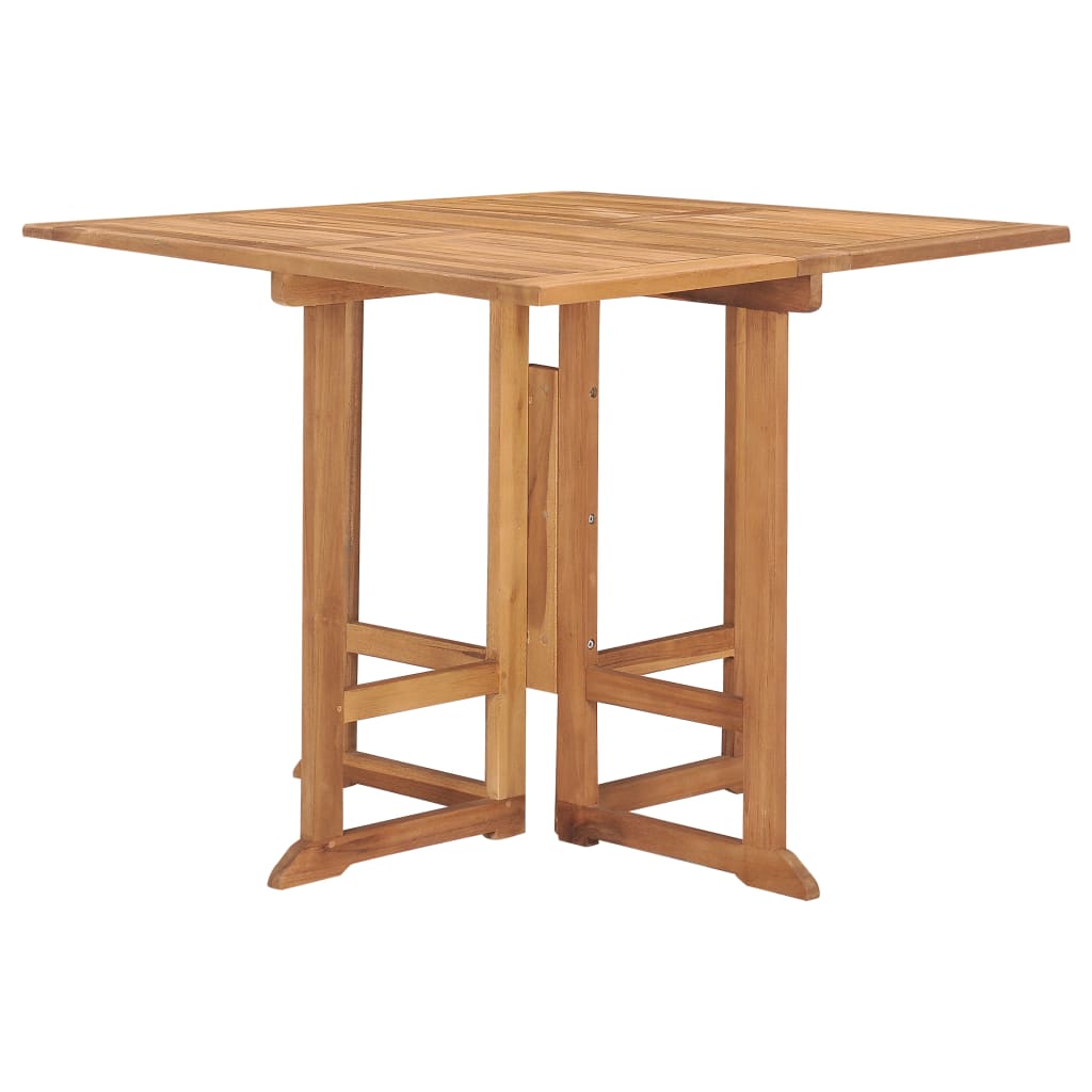 Ensemble à manger d'extérieur pliable 5 pcs Bois solide de teck